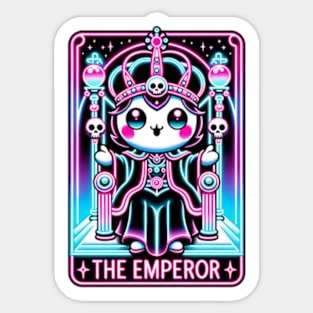 The Emperor Tarot Card Kawaii Cute Pastel Goth Sticker